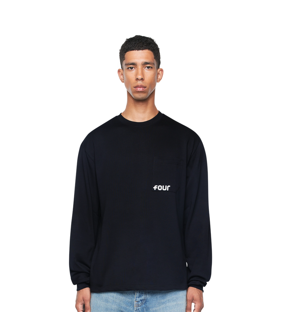 Logo Longsleeve Pocket T-shirt Black
