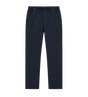 Cotton-Silk Drawstring Trousers Blue
