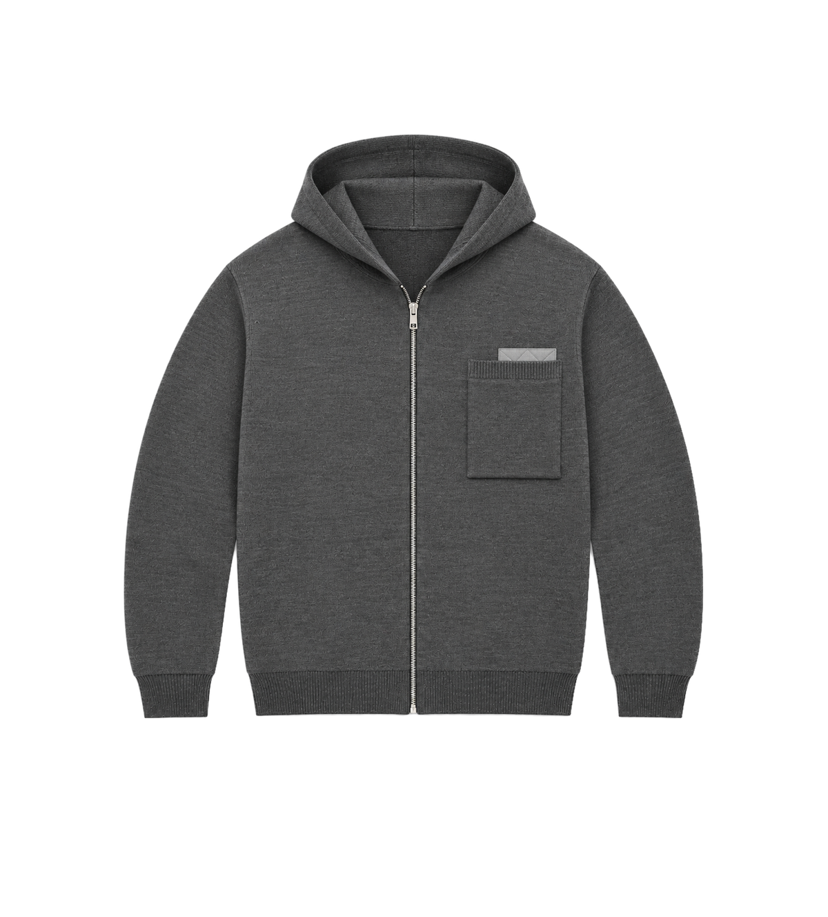 Wool And Cashmere Hoodie Dark Slate Melange