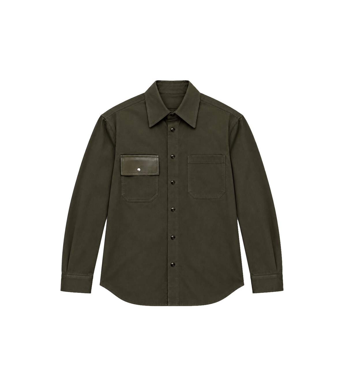 Cotton Gabardine Shirt Dark Juniper