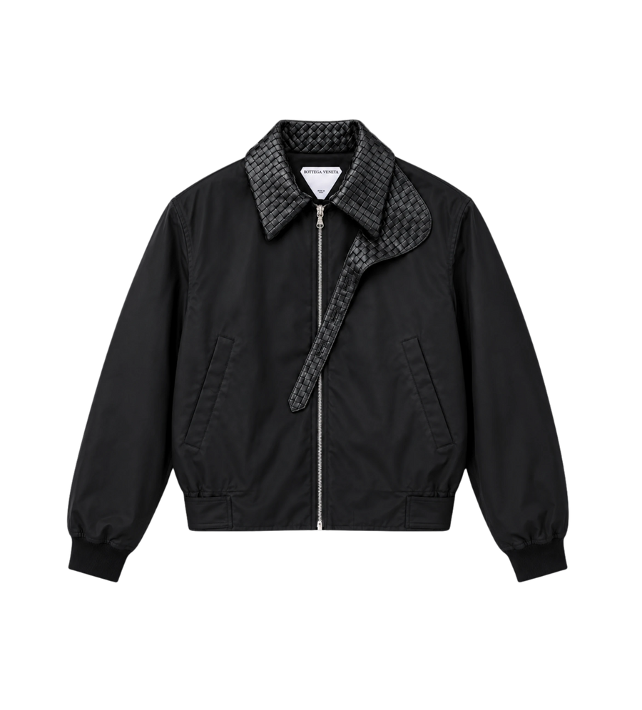 Nylon Katoen Tech Twill Blouson Zwart