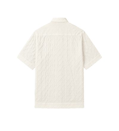 Bottega Veneta Intrecciato katoenen poplin overhemd in wit