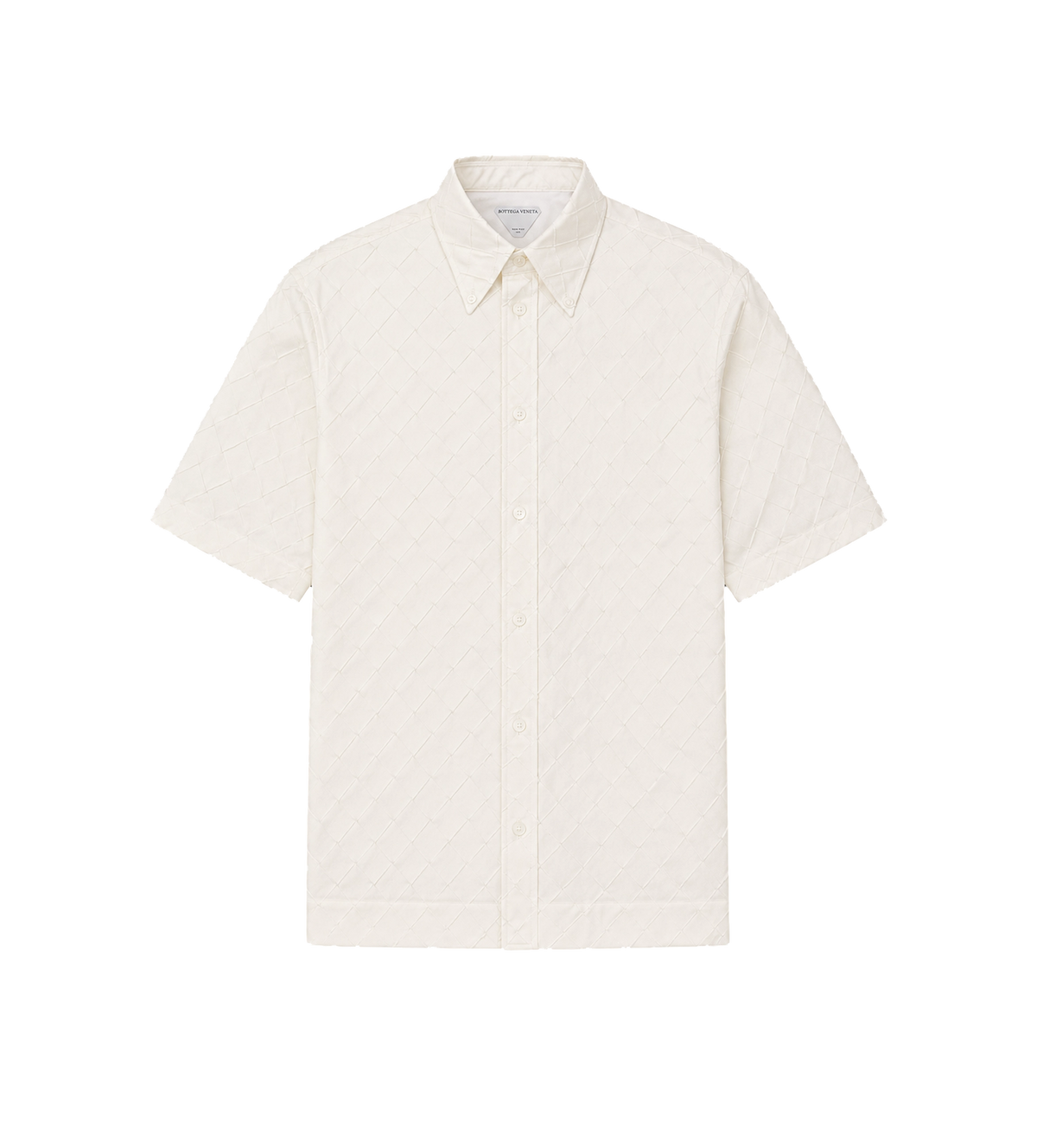 Bottega Veneta Intrecciato katoenen poplin overhemd in wit