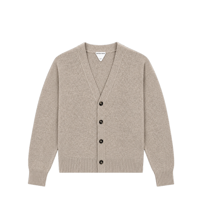 Bottega Veneta Vest van kasjmiermix in Greige Melange