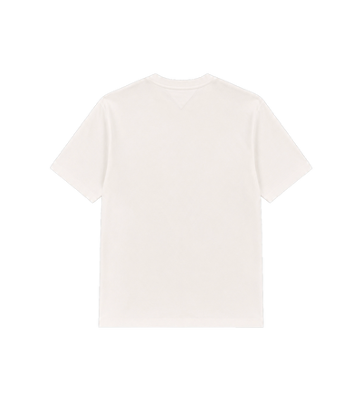 T-shirt met leren zak - Wit