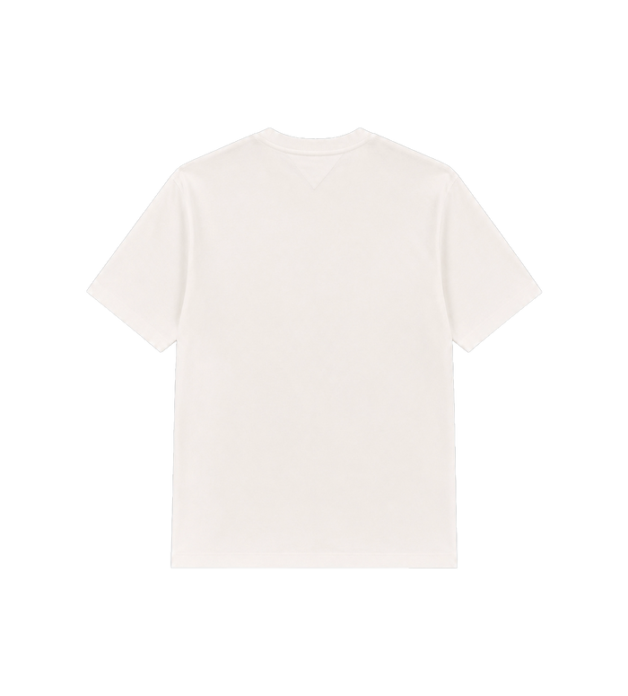 T-shirt met leren zak - Wit