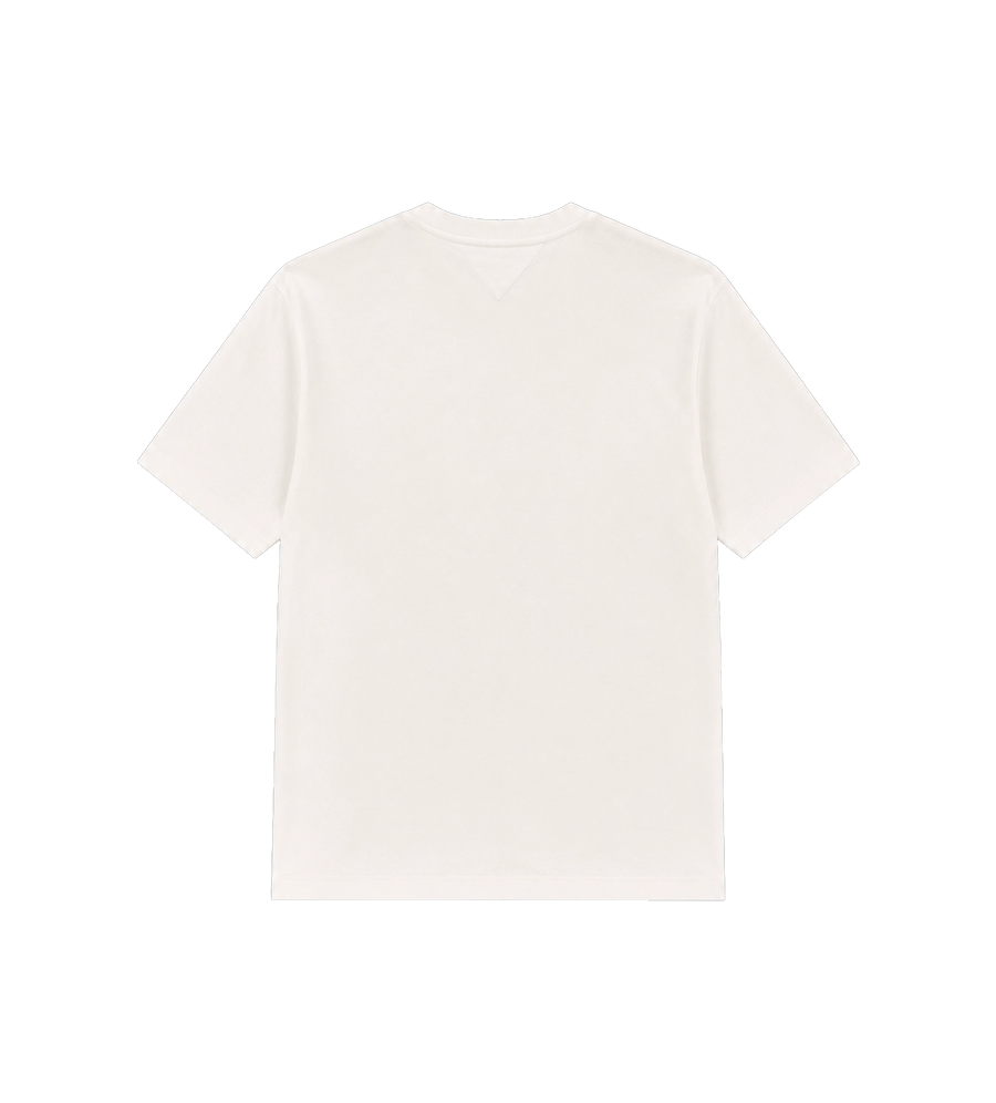 T-shirt met leren zak - Wit