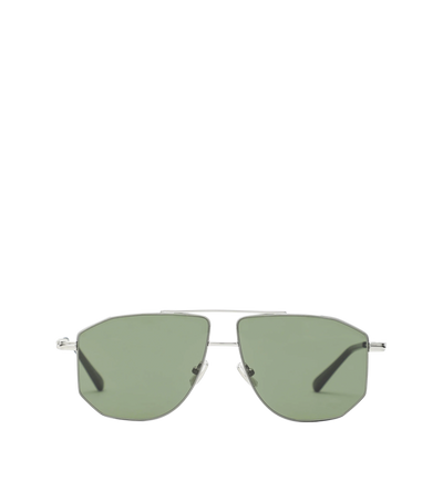 Metal Sunglasses Silver/Green
