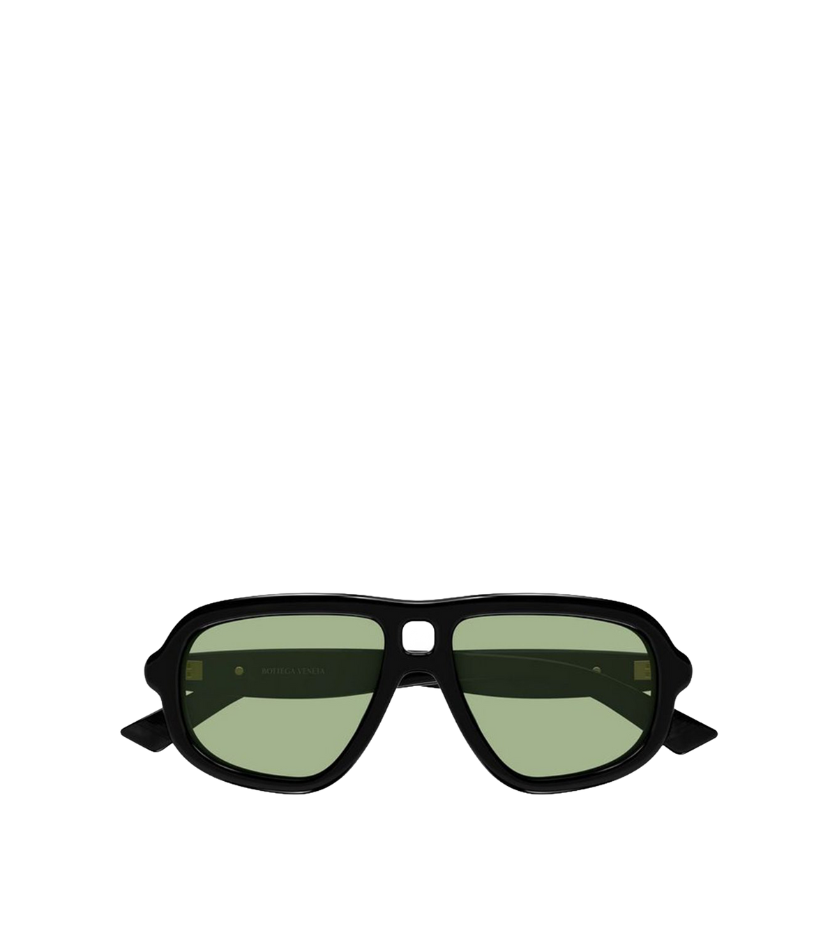 Sophia Ribbon Aviator Sunglasses Black/Green