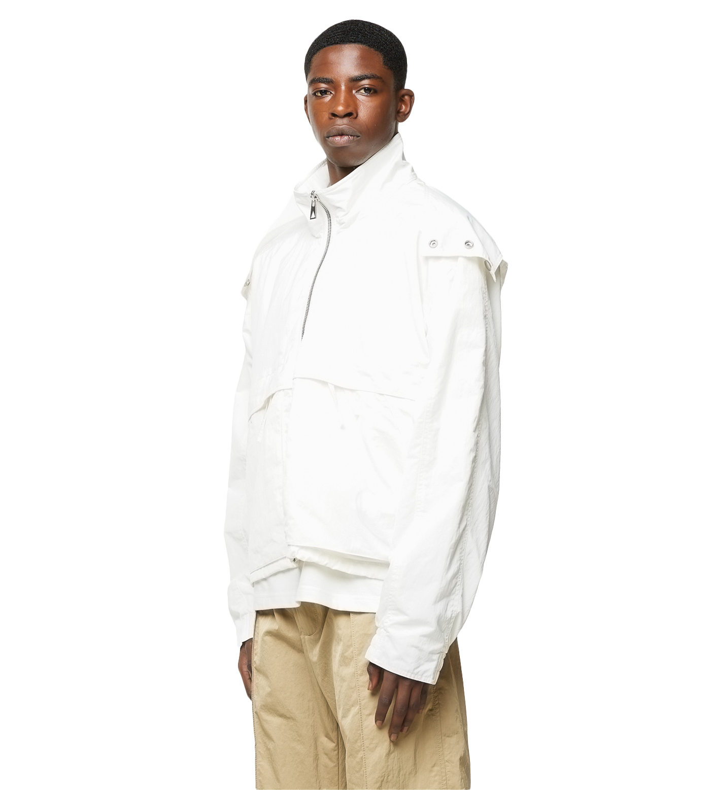 Tech Nylon Jacket Chalk