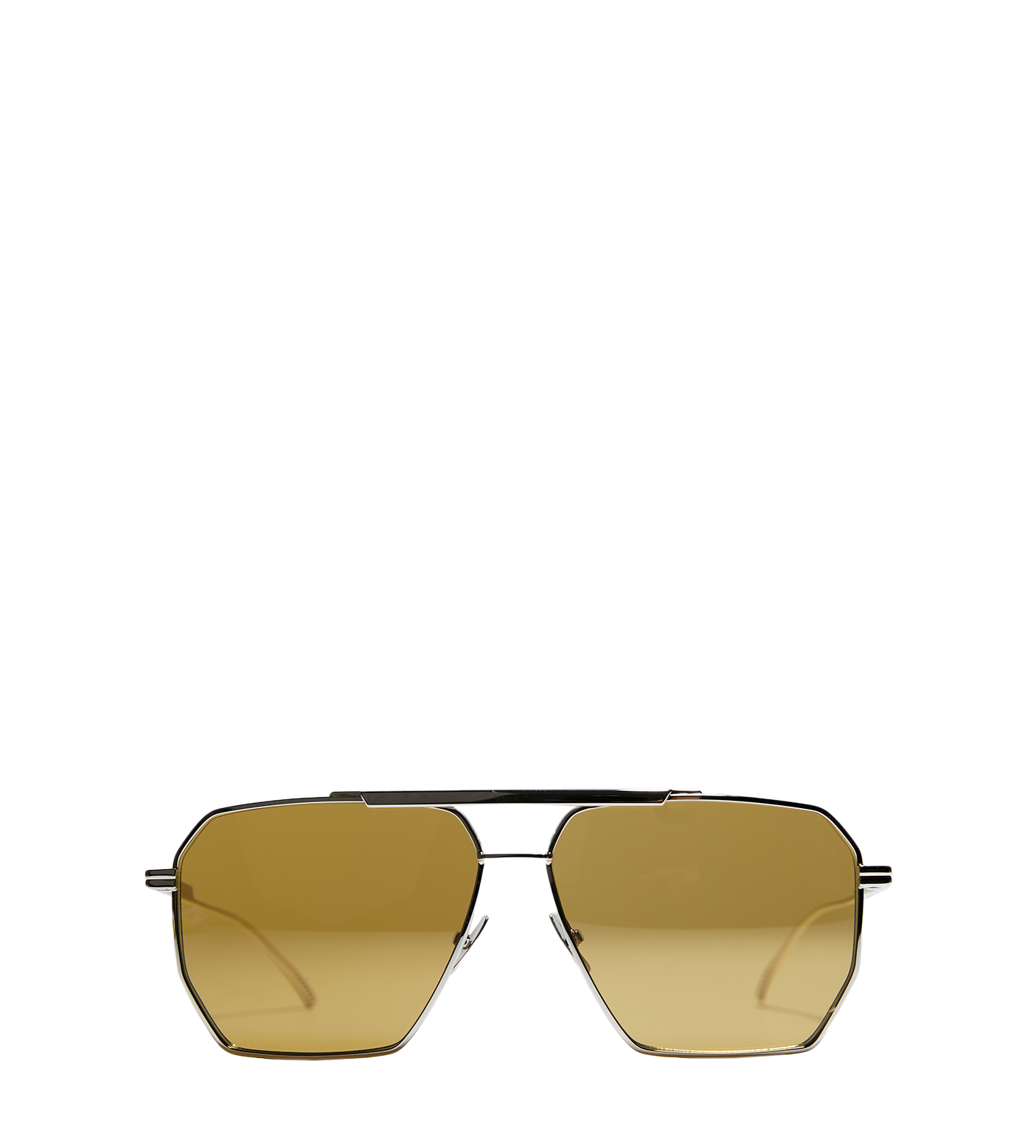 Aviator Sunglasses Silver Brown