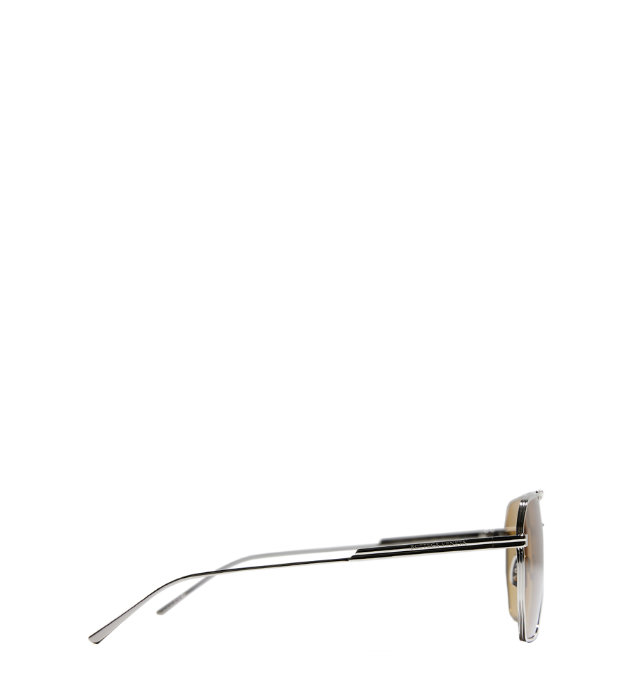 Aviator Sunglasses Silver Brown
