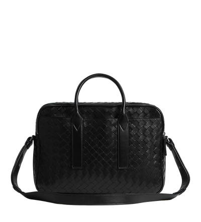 Bottega Veneta Getaway Briefcase in Zwart