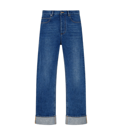 Bottega Veneta Wijde spijkerbroek in indigo