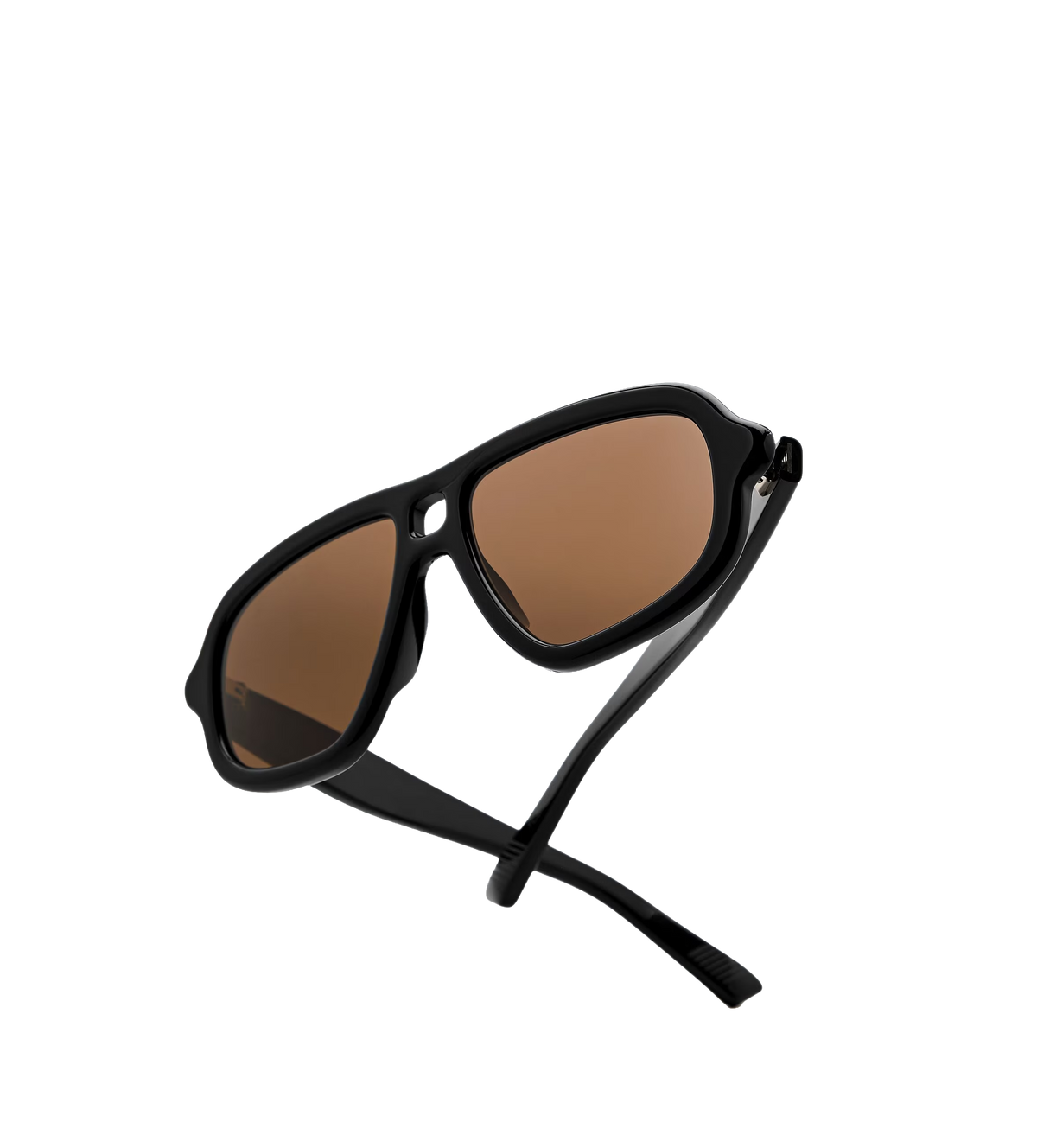 Sophia Ribbon Aviator Sunglasses Black/Brown
