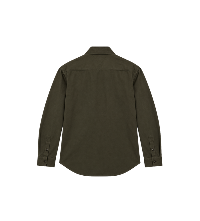 Cotton Gabardine Shirt Dark Juniper