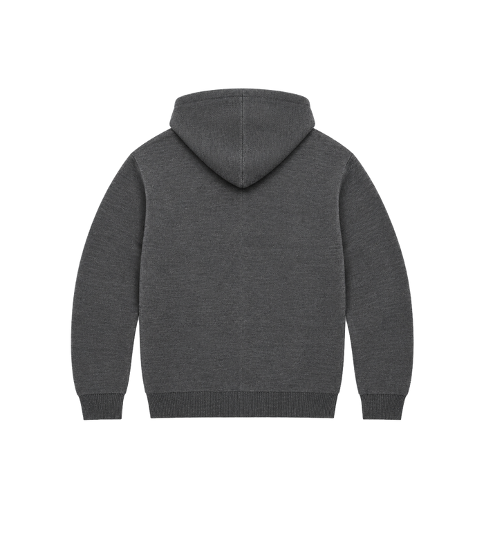 Wool And Cashmere Hoodie Dark Slate Melange