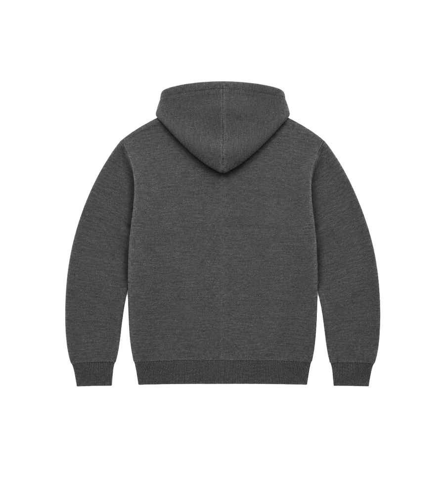 Wool And Cashmere Hoodie Dark Slate Melange