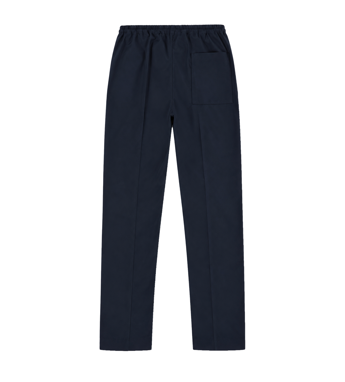 Cotton-Silk Drawstring Trousers Blue