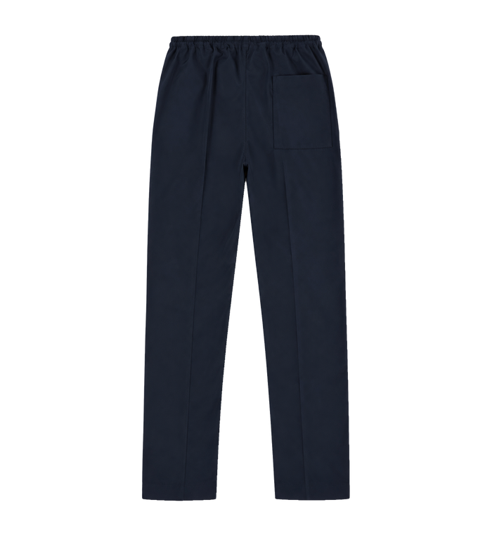 Cotton-Silk Drawstring Trousers Blue
