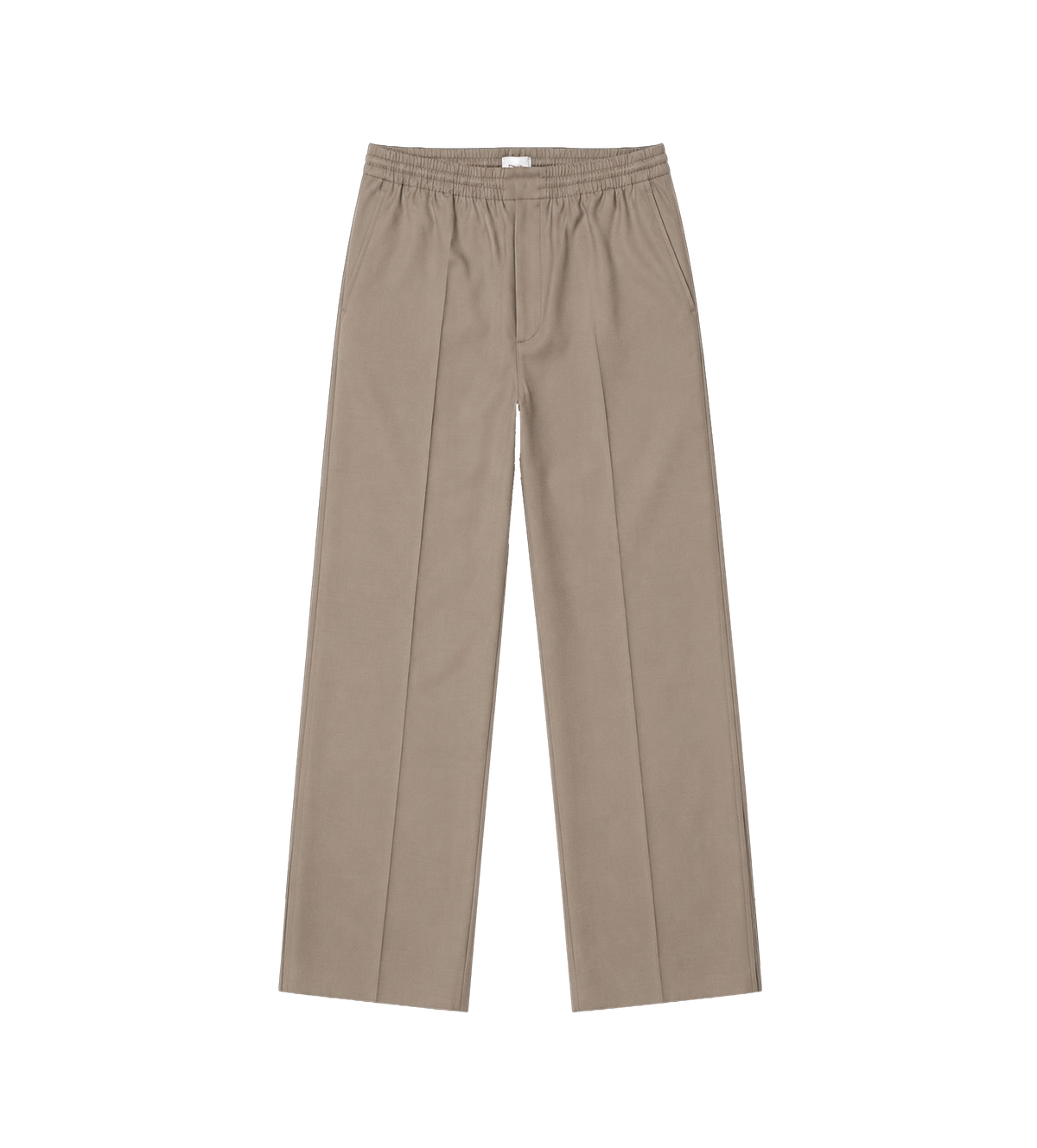 Lichte wolle grain broek in Desert Taupe