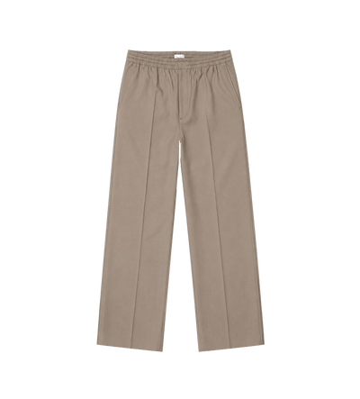 Lichte wolle grain broek in Desert Taupe