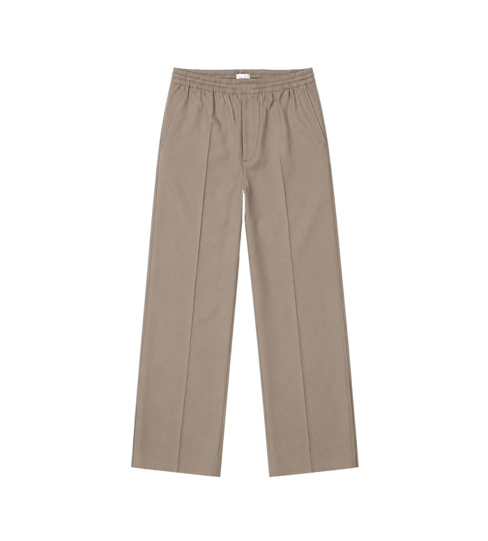 Lichte wolle grain broek in Desert Taupe