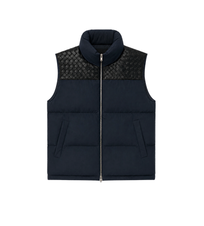 Tech Nylon Gewatteerde Bodywarmer Donkerblauw