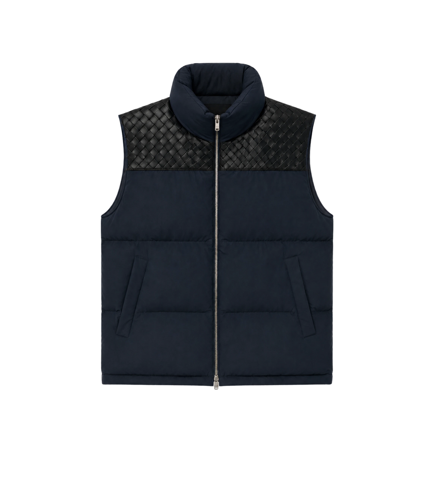 Tech Nylon Gewatteerde Bodywarmer Donkerblauw