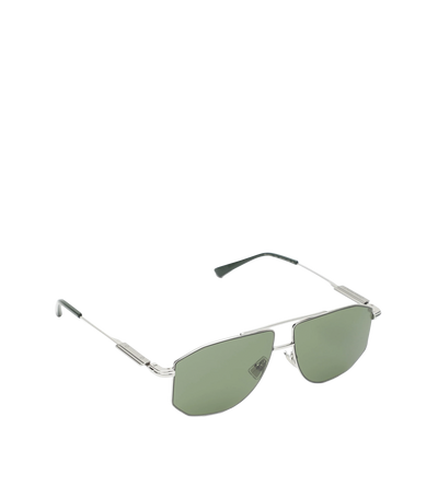 Metal Sunglasses Silver/Green