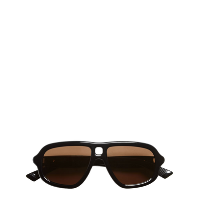 Sophia Ribbon Aviator Sunglasses Black/Brown