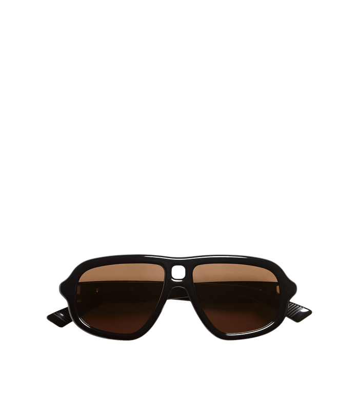 Sophia Ribbon Aviator Sunglasses Black/Brown