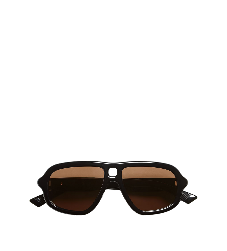 Sophia Ribbon Aviator Sunglasses Black/Brown