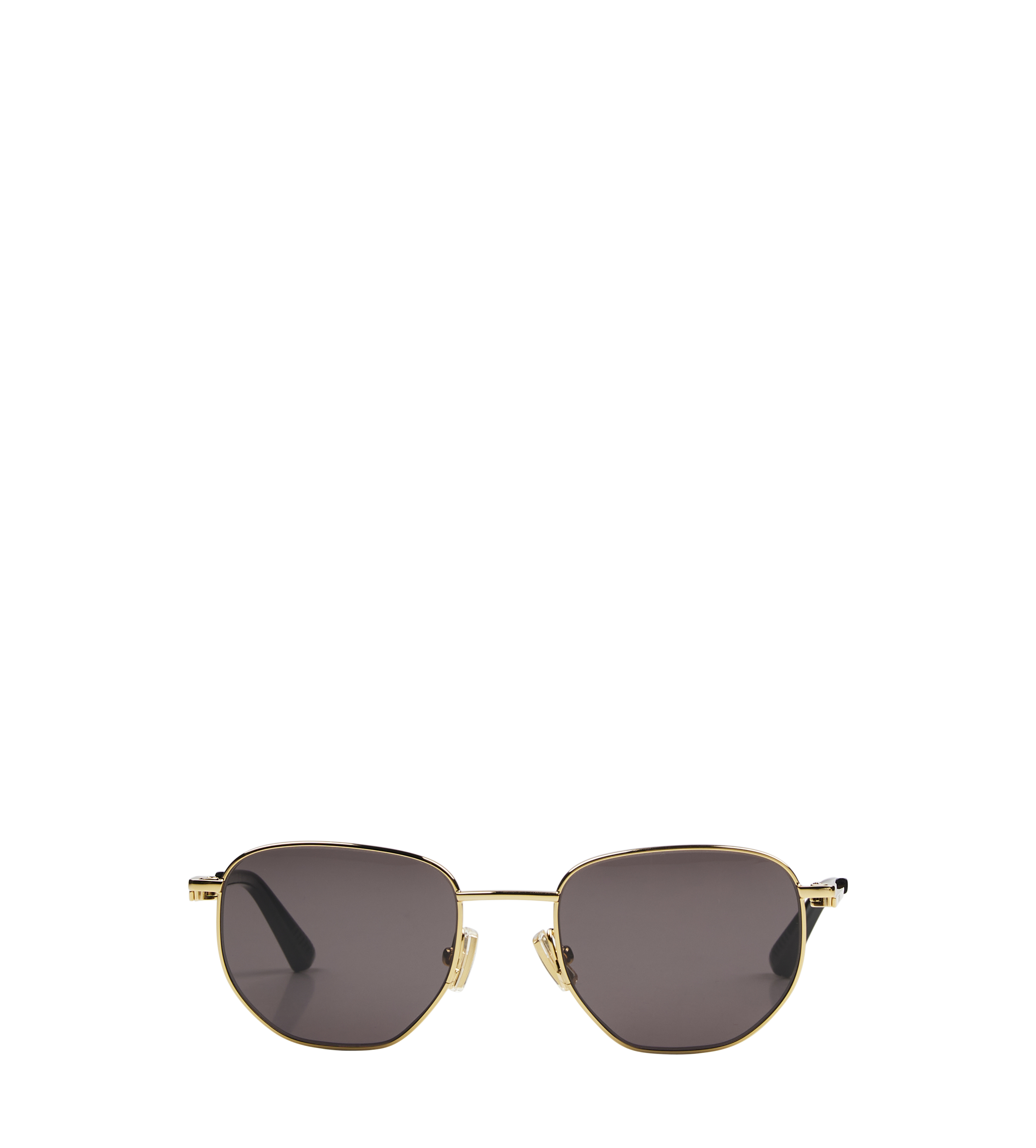 Gold-framed sunglasses with dark lenses