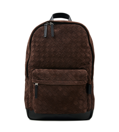 Suede Backpack in Brown