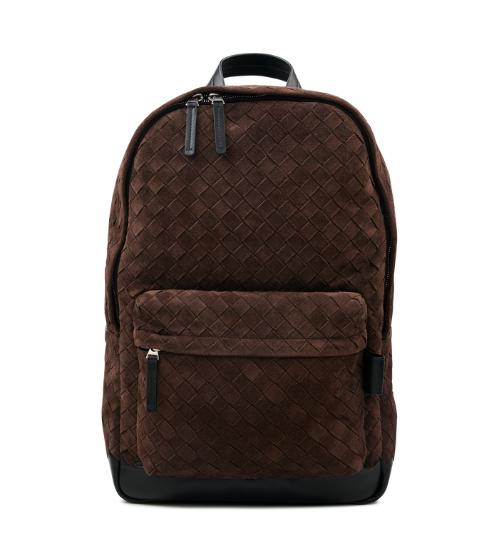 Suede Backpack in Brown