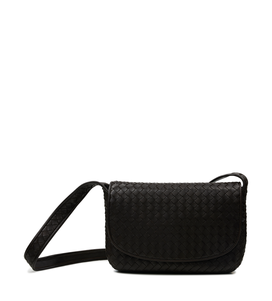 Bottega Veneta Woven Shoulder Bag in Black
