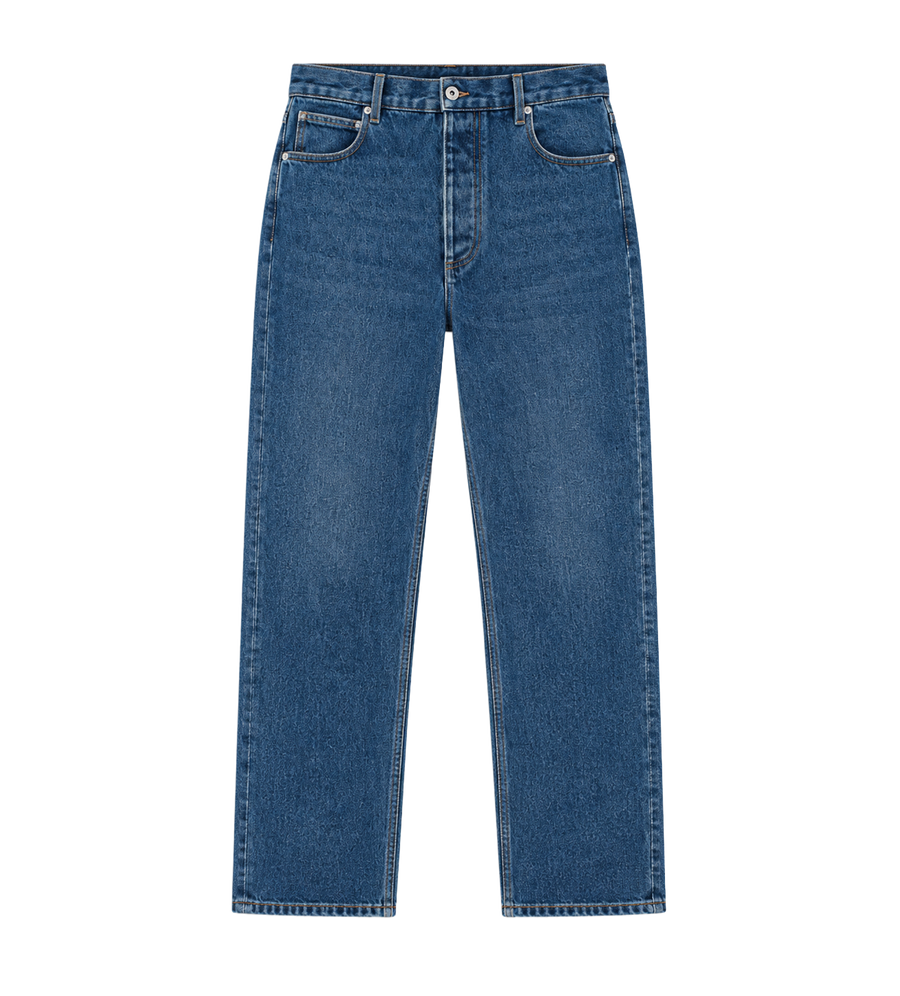 Medium Indigo Wide Leg Jeans Mid Blue
