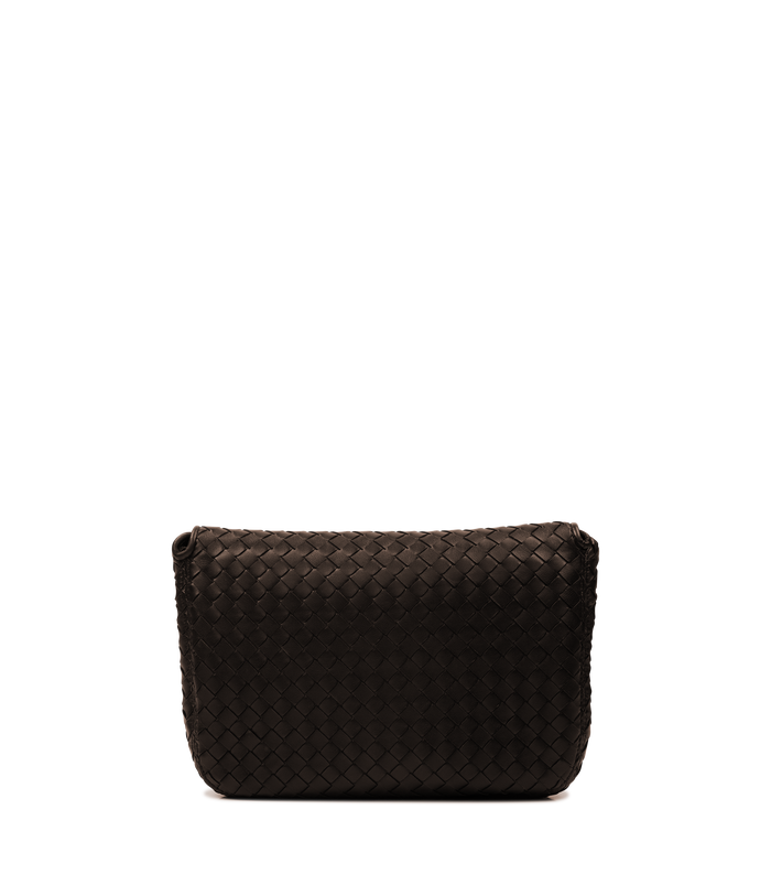 Woven Shoulder Bag in Brown