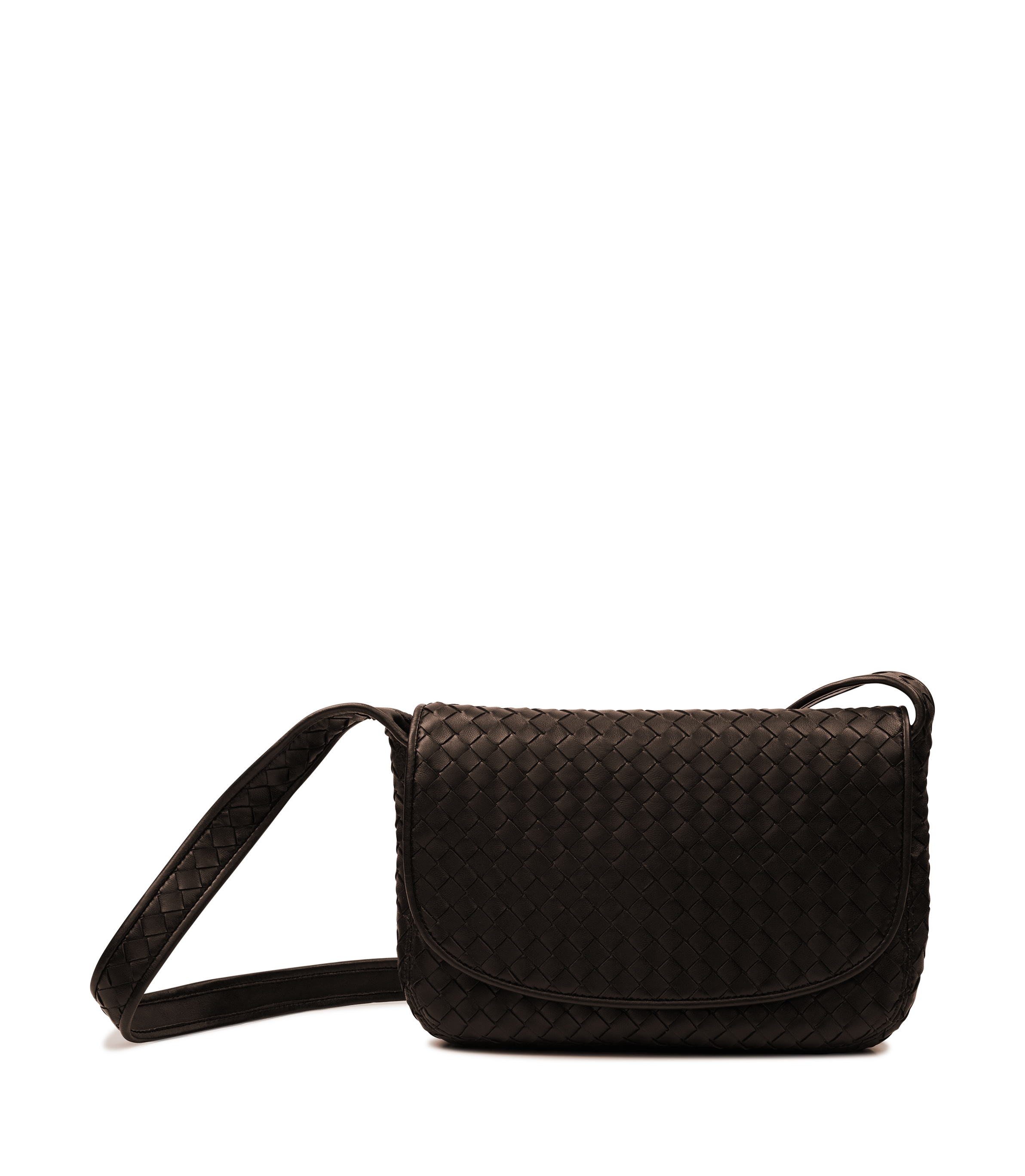 Bottega Veneta Woven Shoulder Bag in Brown