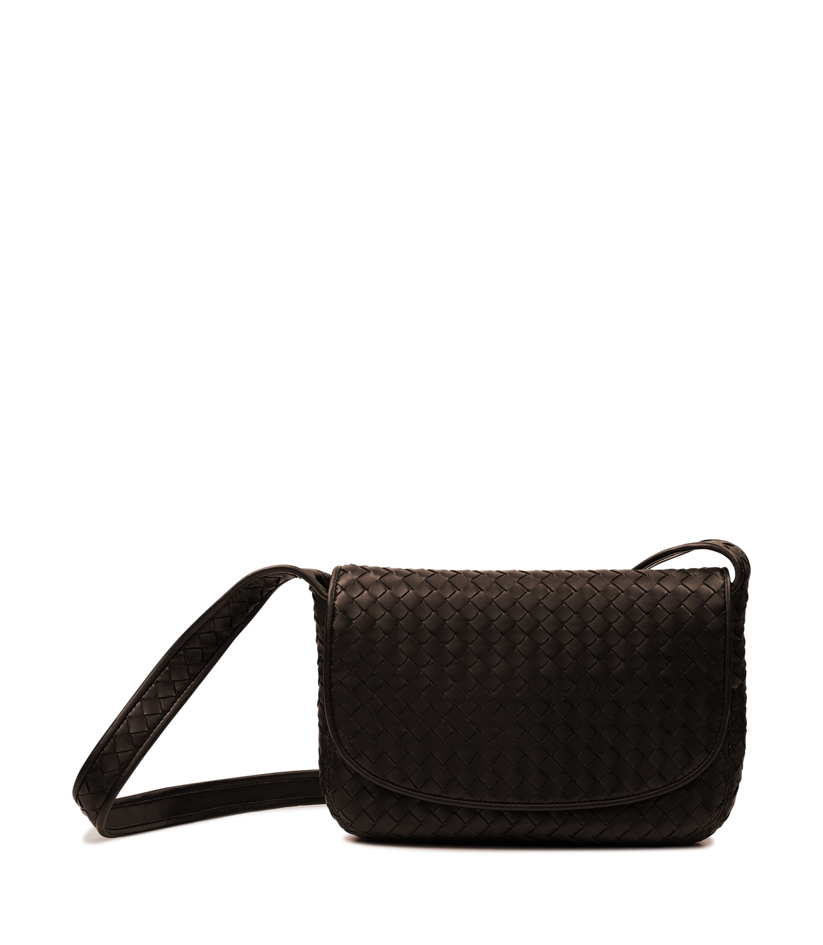 Woven Shoulder Bag in Brown