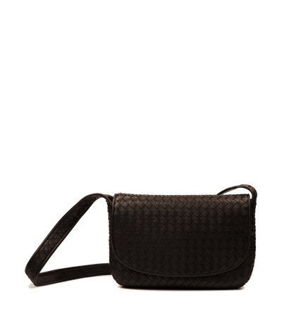 Woven Shoulder Bag in Brown