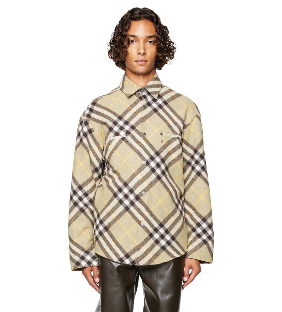 Checked Wool-Blend Shirt Multicolor