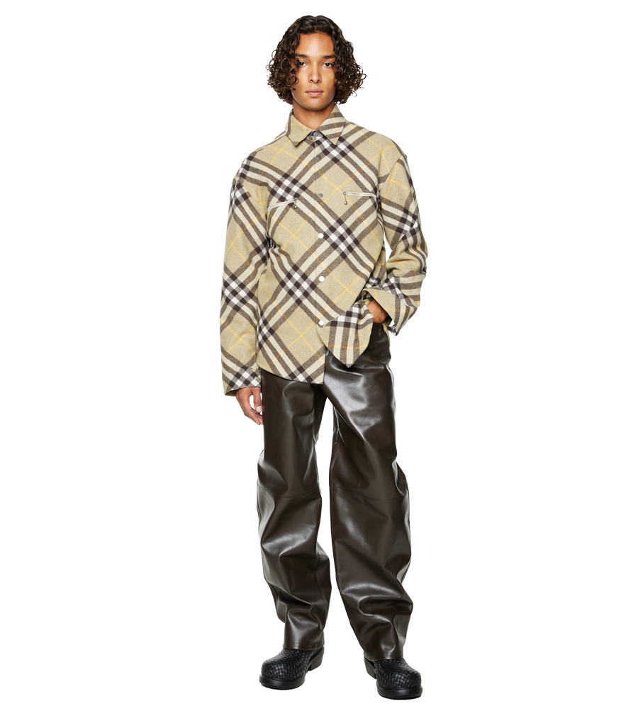 Checked Wool-Blend Shirt Multicolor