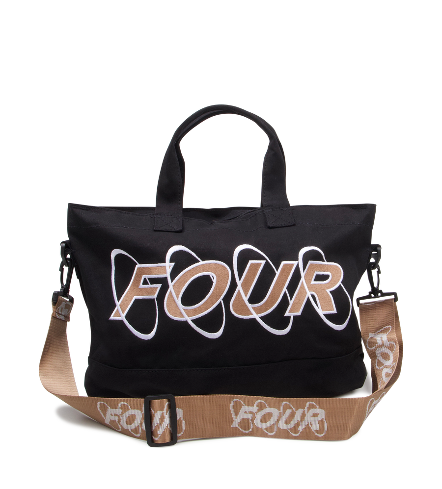 Circles Embroidery Shopper Cappuccino