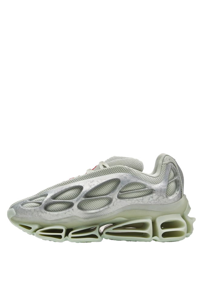 Willy Chavarria Mega WC Version Sneakers Halo Green // Silver Metallic // Better Scarlet