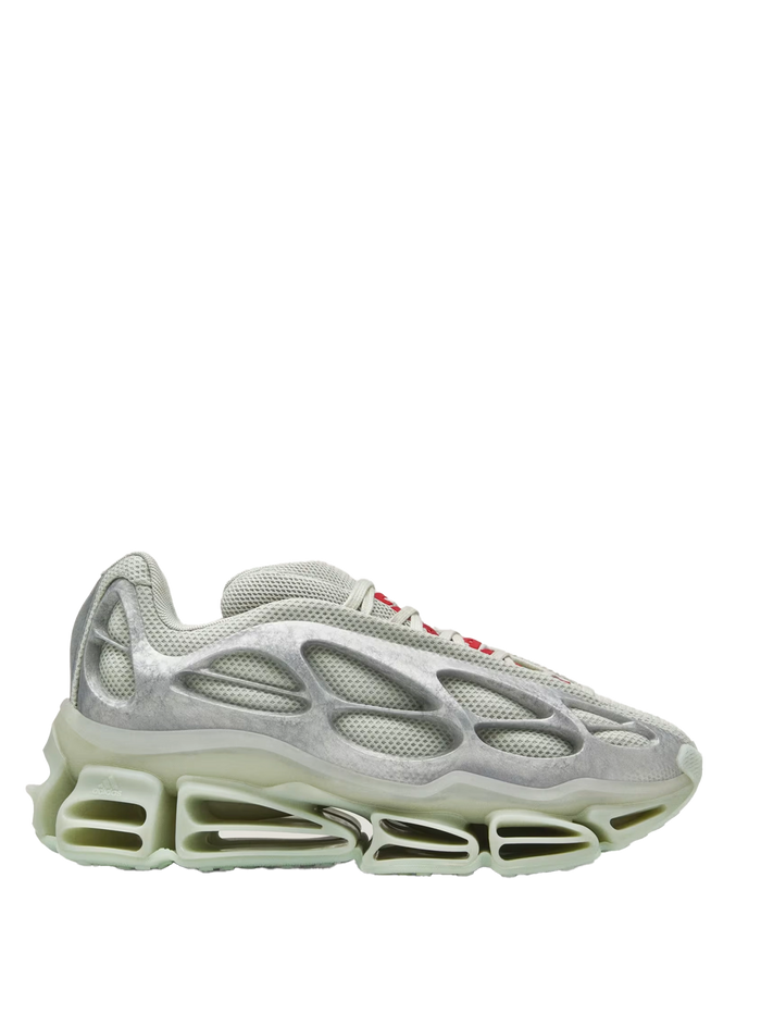 Willy Chavarria Mega WC Version Sneakers Halo Green // Silver Metallic // Better Scarlet