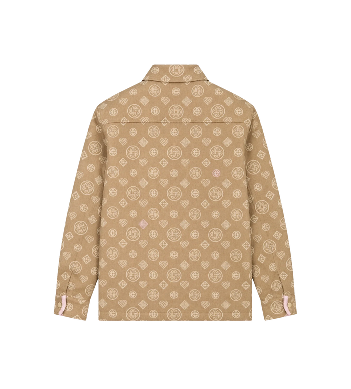 Monogram Wool Overshirt Beige