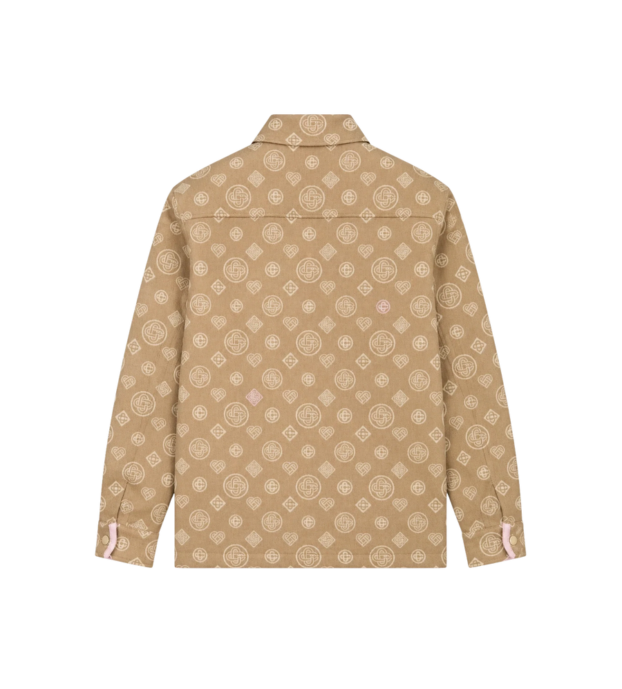 Monogram Wool Overshirt Beige