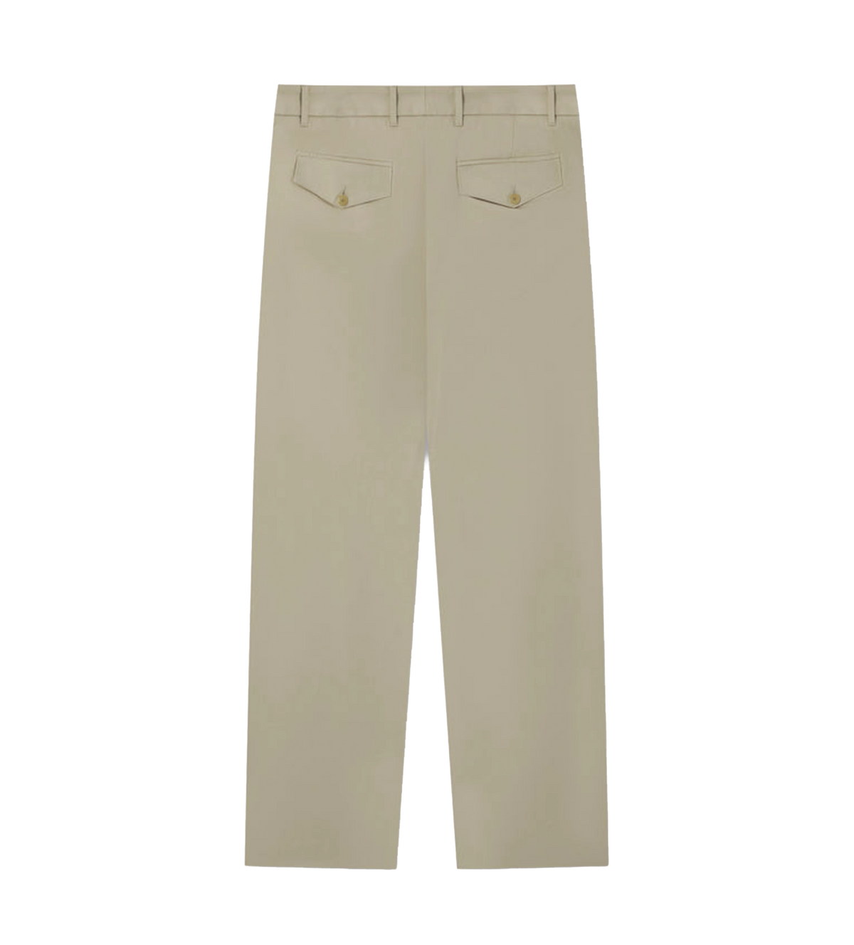 Pleated Straight-Leg Trousers in Light Brown